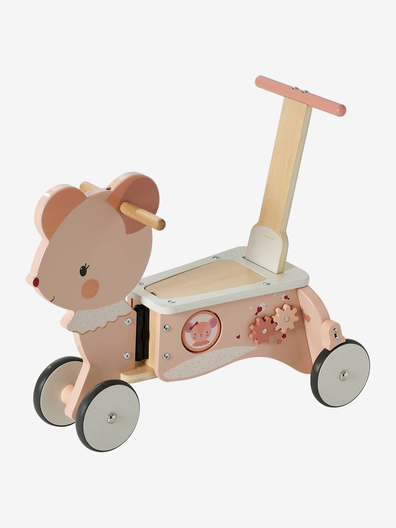 Carrinho de passeio e andador 2 em 1, Tanzânia, madeira rosa com certificação FSC®