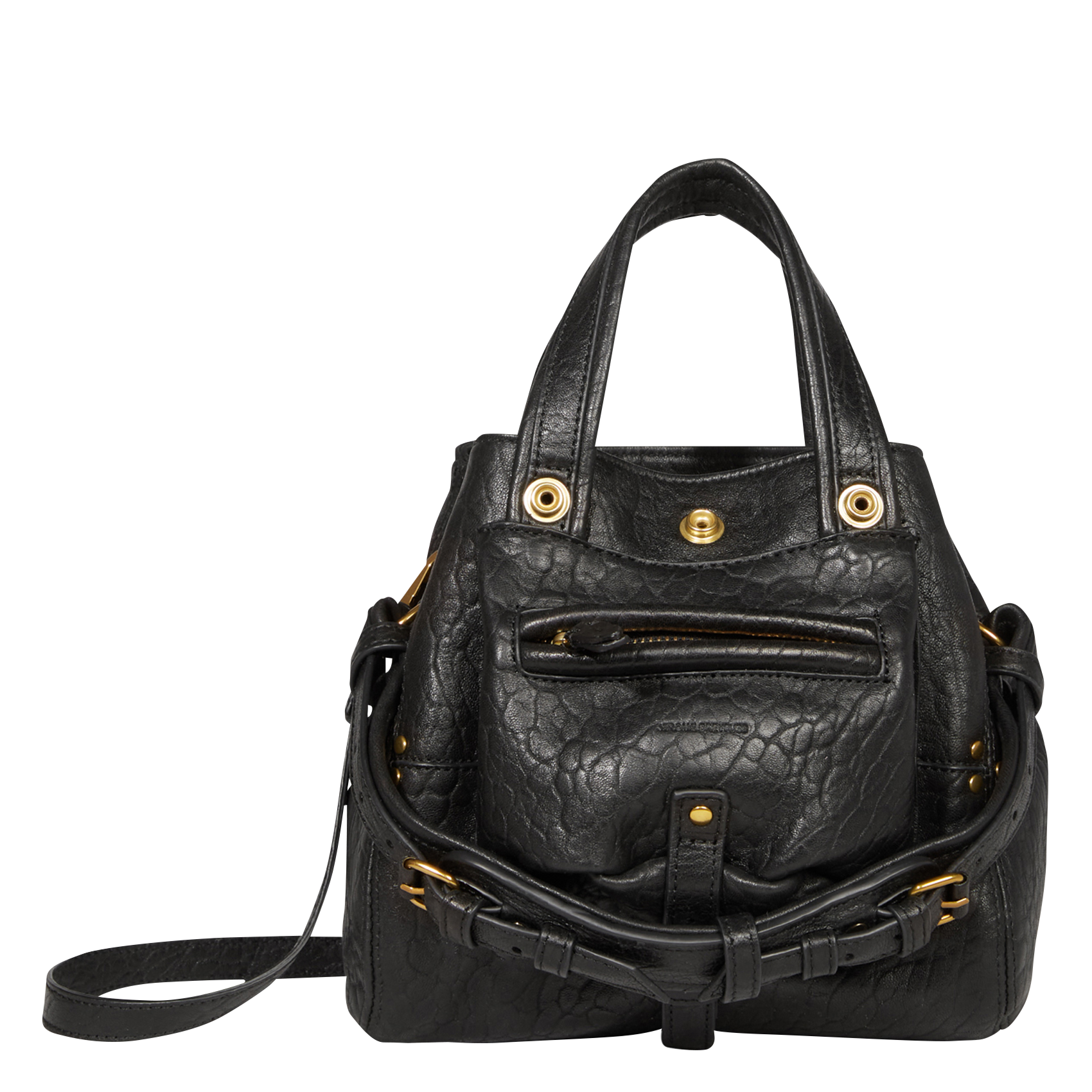 BILLY NANO - Mini sac porté main en cuir | Noir