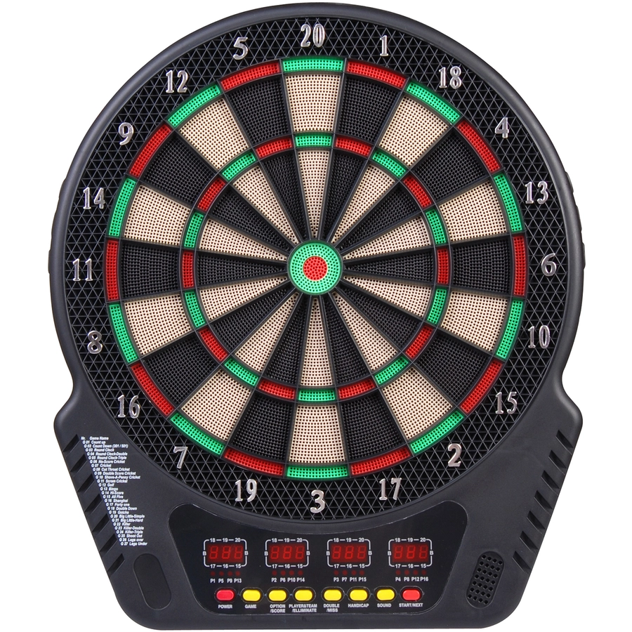 HOMCOM Elektronische Dartscheibe für bis zu 16 Spieler schwarz