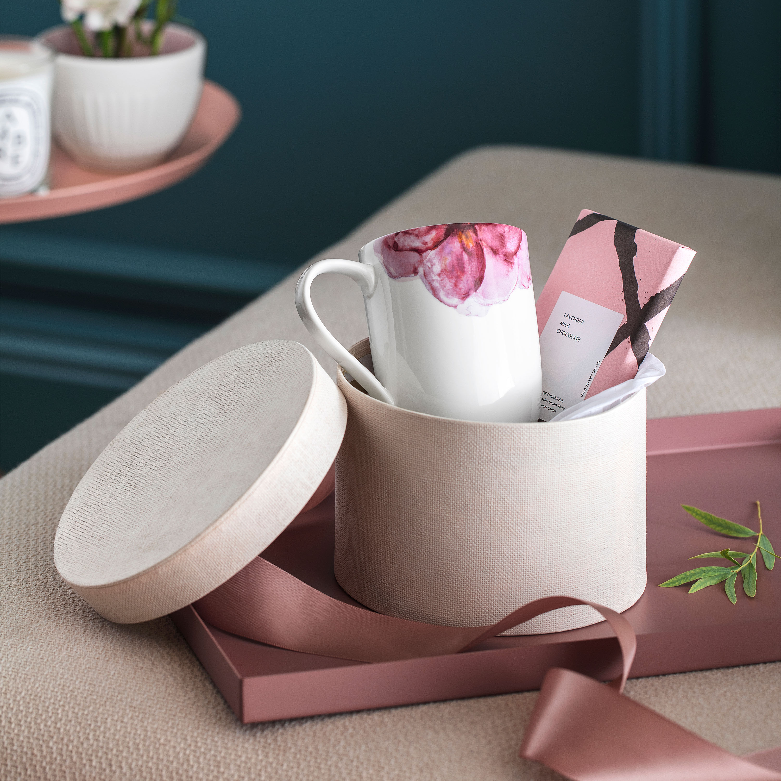 Rose Garden Mug Pink, 9.9 oz, Premium Porcelain