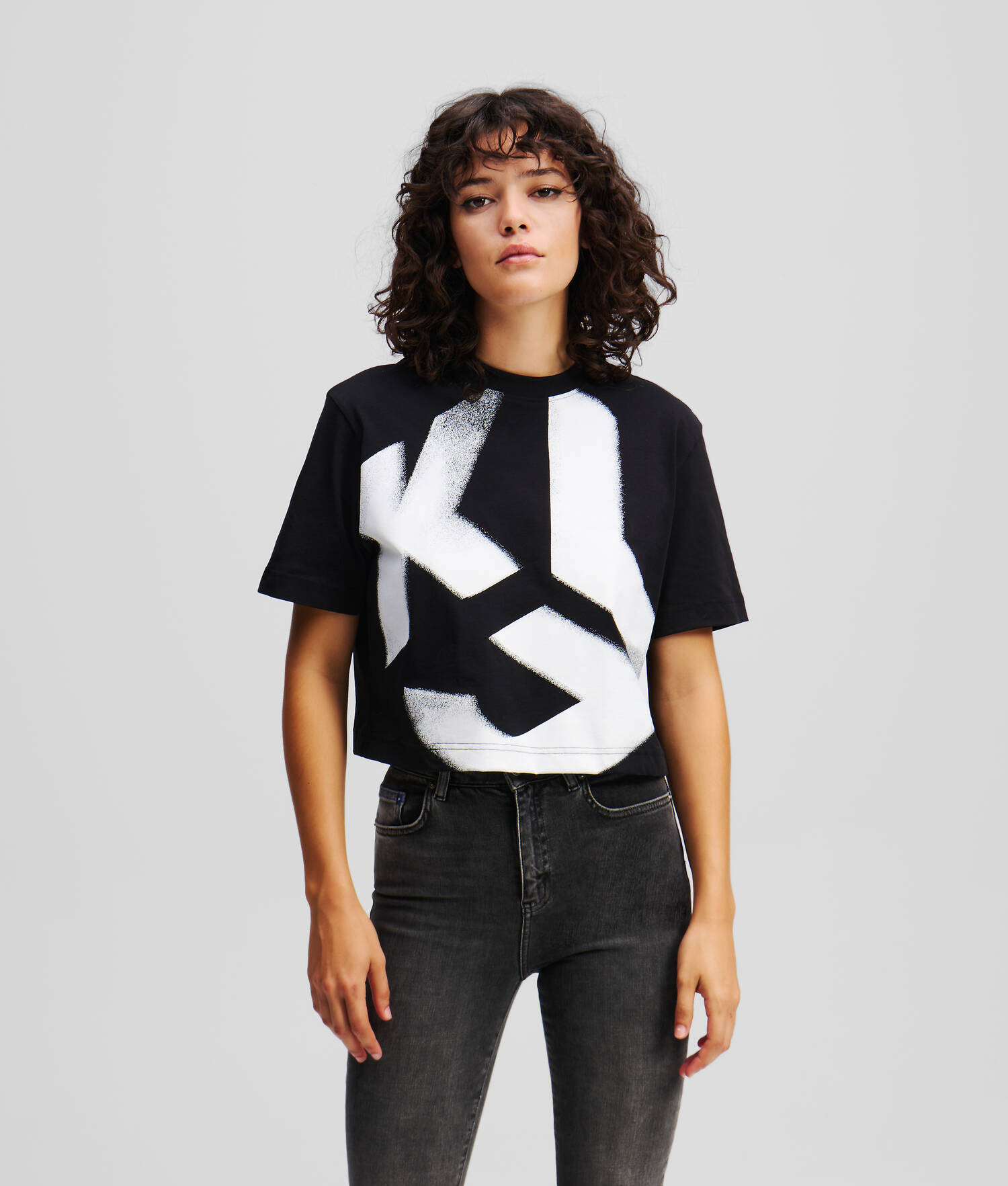 T-SHIRT EFFET DÉLAVÉ KLJ MONOGRAM