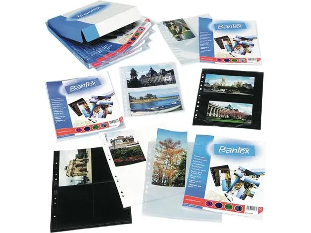 Fotolommer A4 10x15 cm Bantex 2112 PP til 8 foto (pose a 10 stk.)