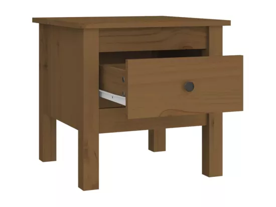 Table d'appoint Marron miel 40x40x39 cm Bois massif de pin