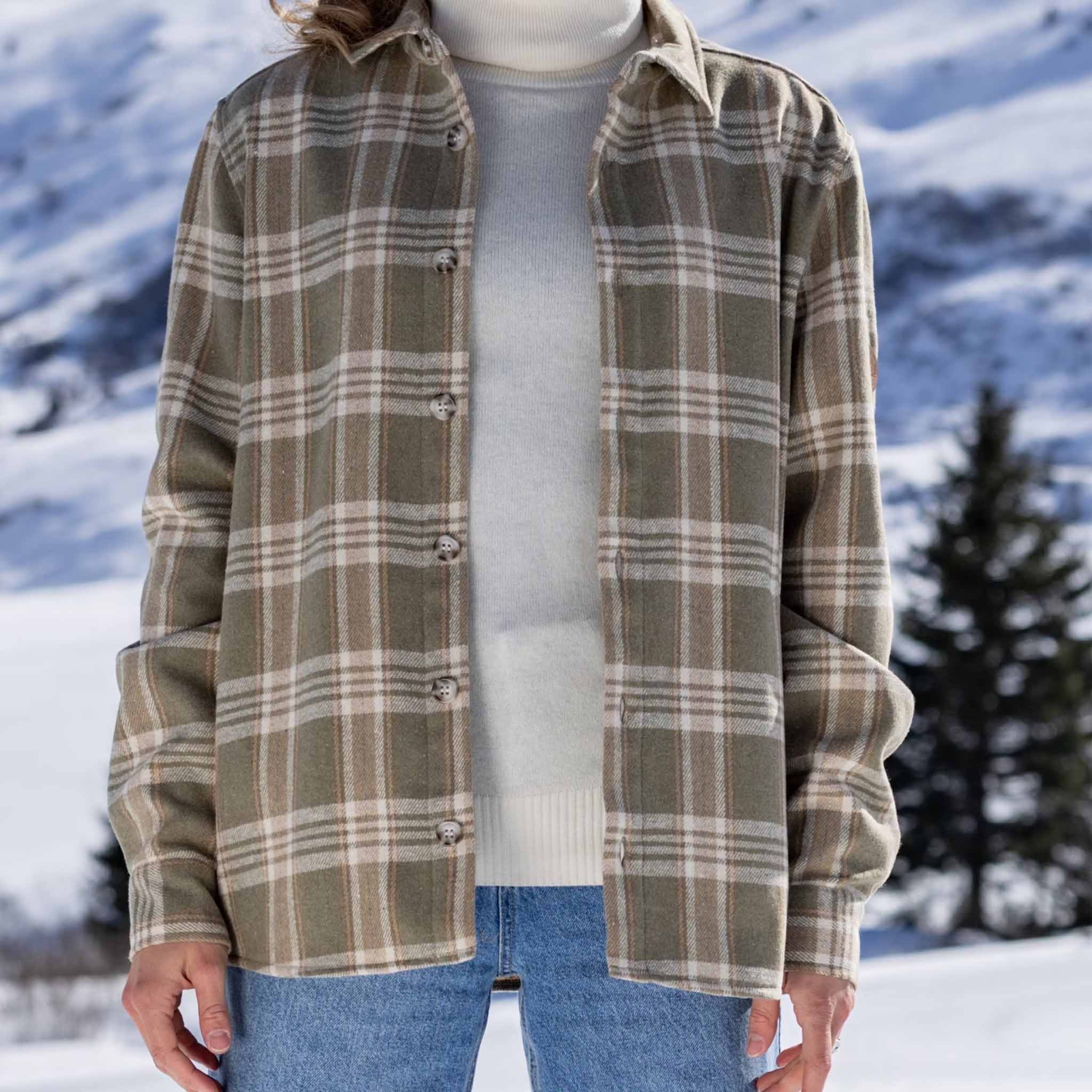 Frauen Fleece Hemd Willa Light Beige