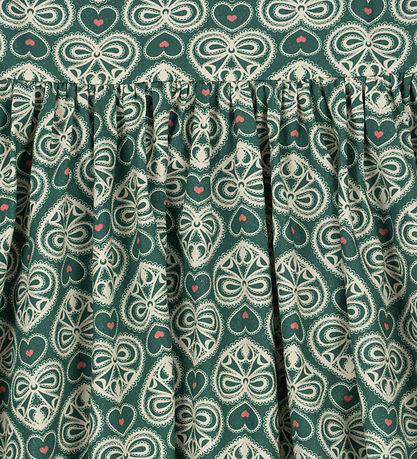 Konges Sløjd Kleid - Herz Lace - Spitze Green m. Print