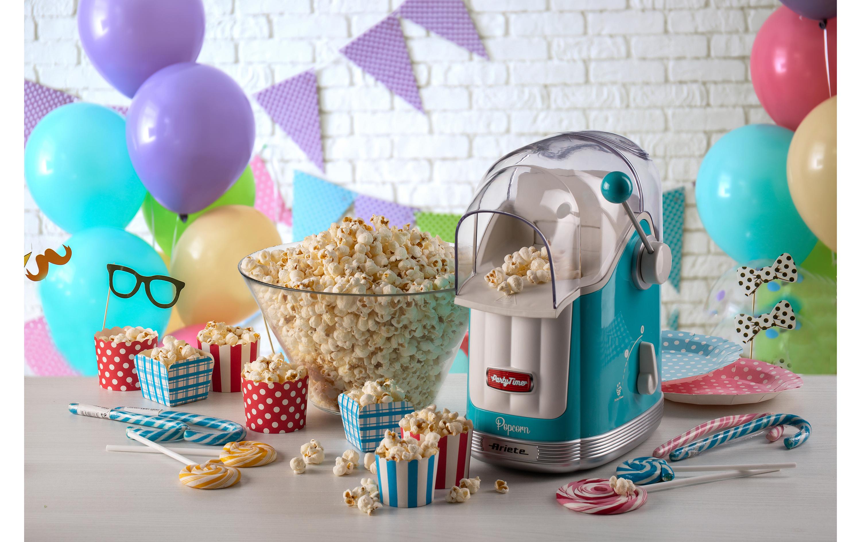 Popcorn Maschine Party Time ARI-2958-BL Blau/WeissPopcornmaschine im Retro-Design