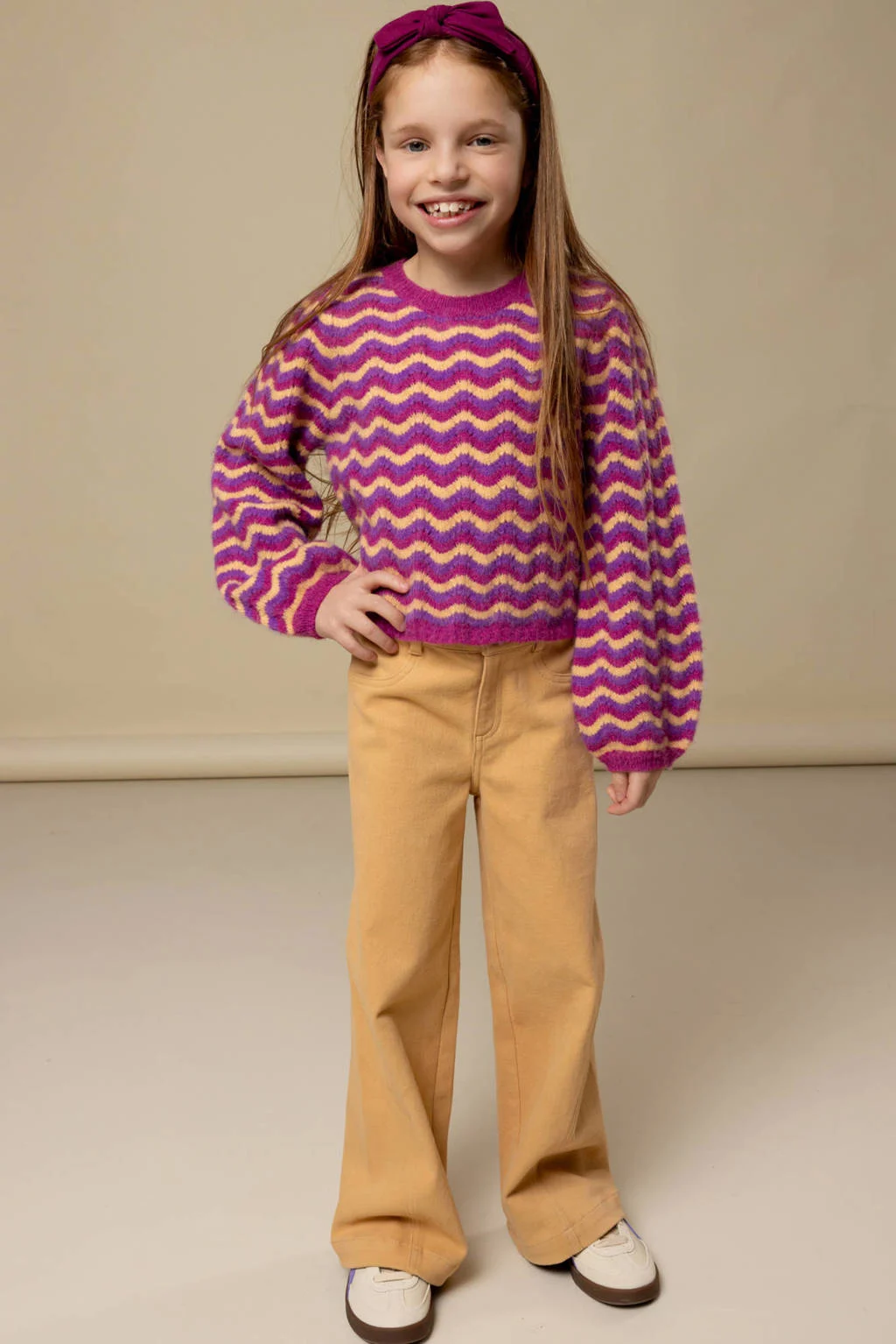 LOOXS little wide leg jeans beige