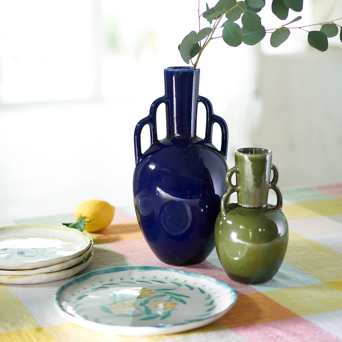LA REDOUTE INTERIEURS<br>Vaso decorativo em faiança Alt.21,5 cm, Arielle