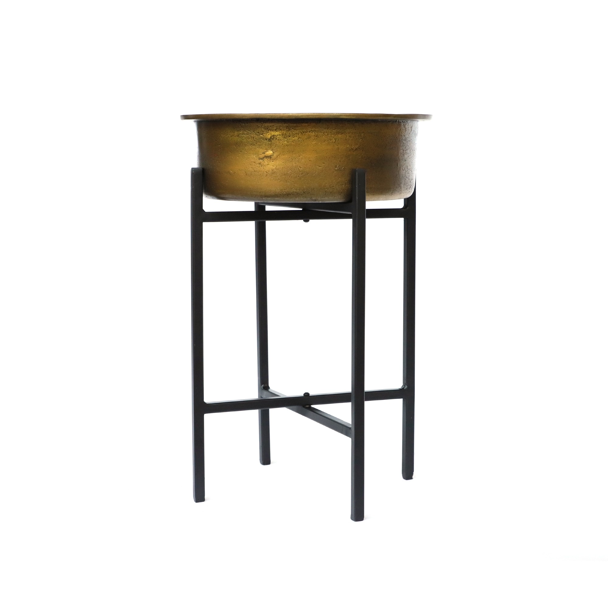 Pflanzenständer aus Gusseisen S, gold, schwarz, H 41 cm, Ø 31 cm günstig bestellen