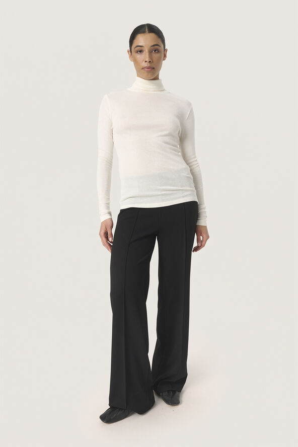Soaked in Luxury SLFauna Rollneck Whisper white
