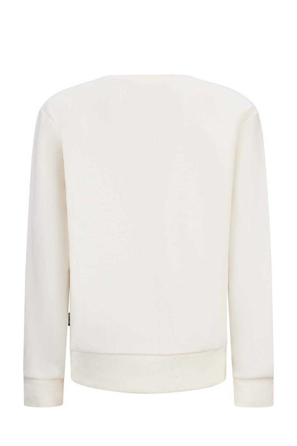 Retour Jeans sweater Luuk met printopdruk offwhite