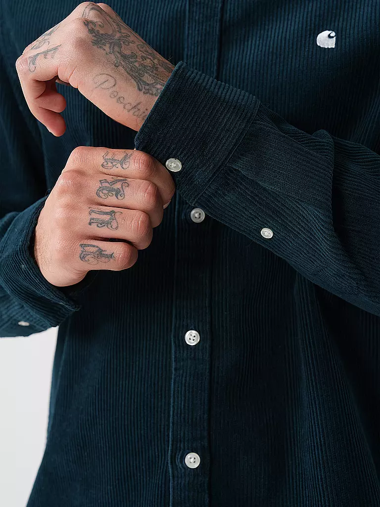 CARHARTT WIP Cordhemd MADISON petrol