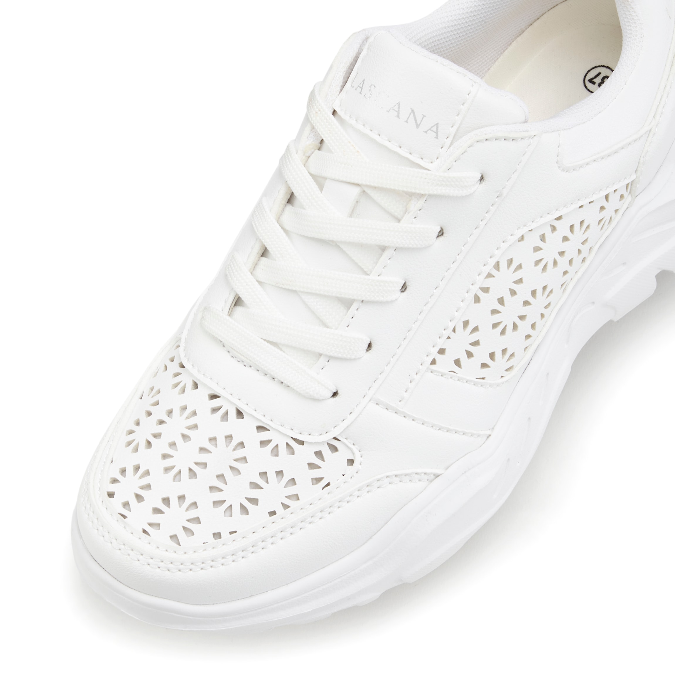 LASCANA Sneaker  Freizeitschuh, Halbschuh mit kleinen Cut-Outs und Chunky Sohle VEGAN