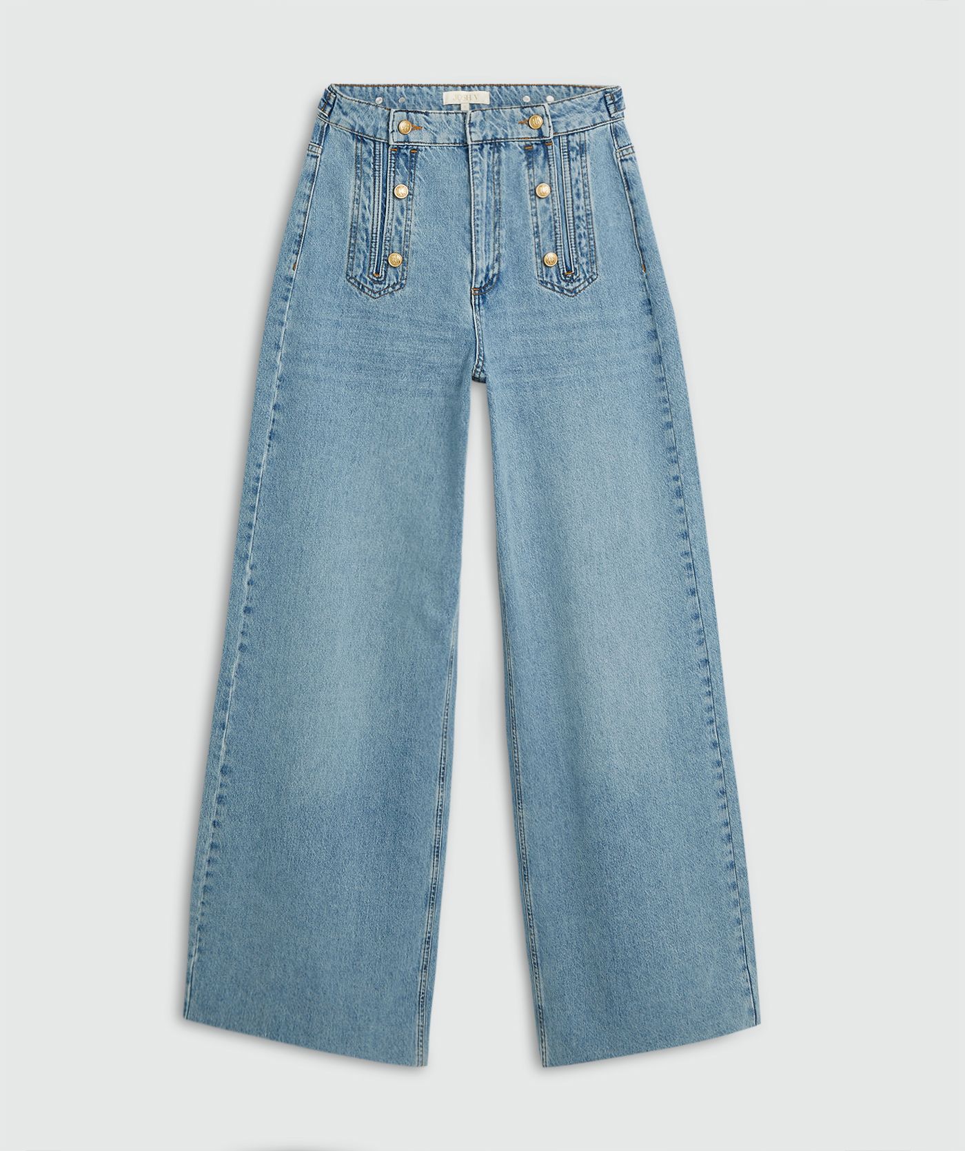 JV-RUMO high waisted wide leg jeans - light blue denim