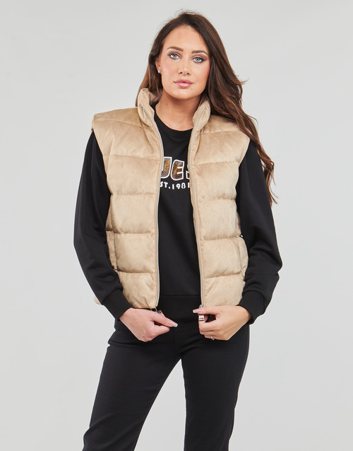 Guess - JOLE SUEDE PUFFER VEST Beige