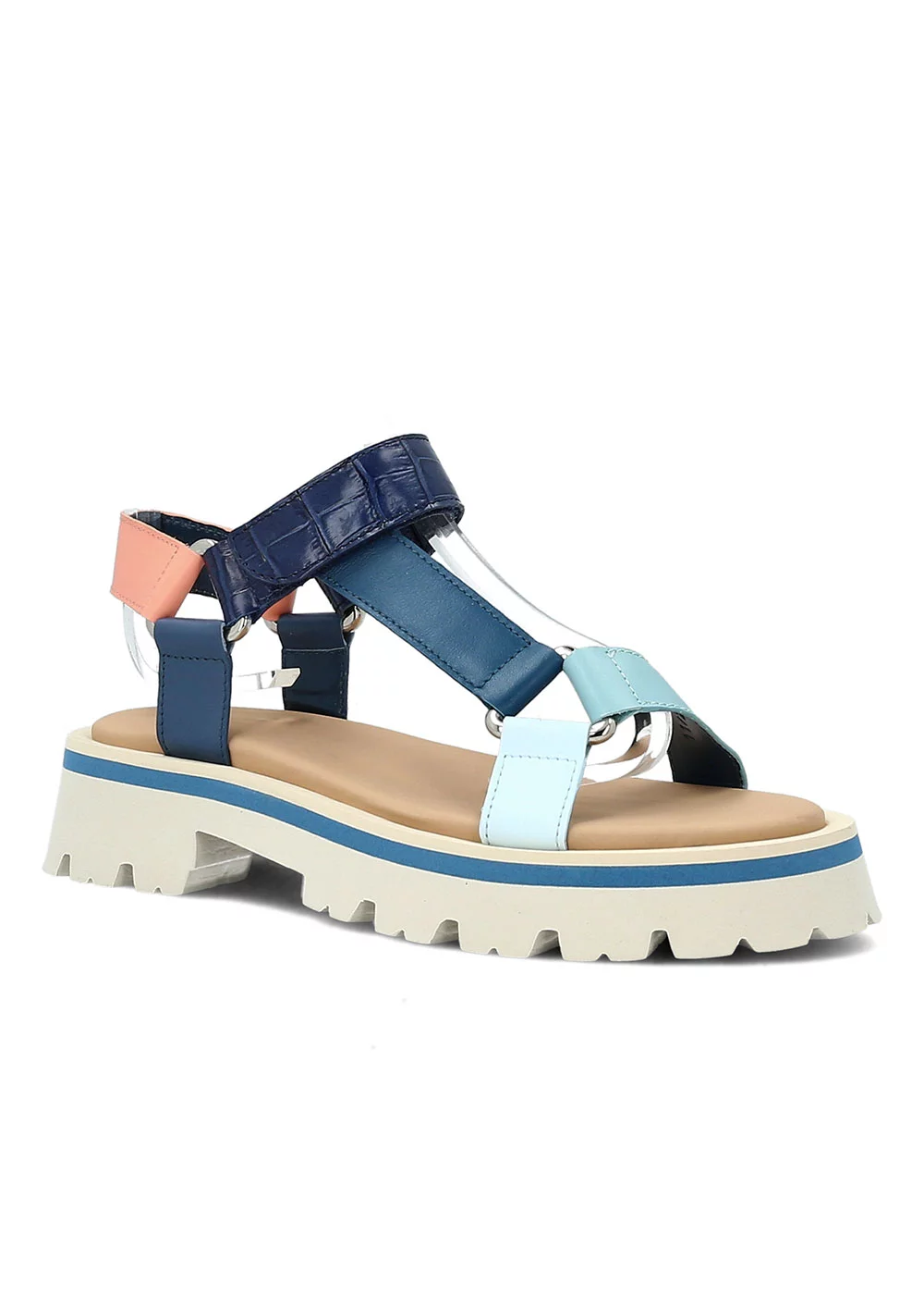 SANDALE EISLEY PS CUIR BLEU