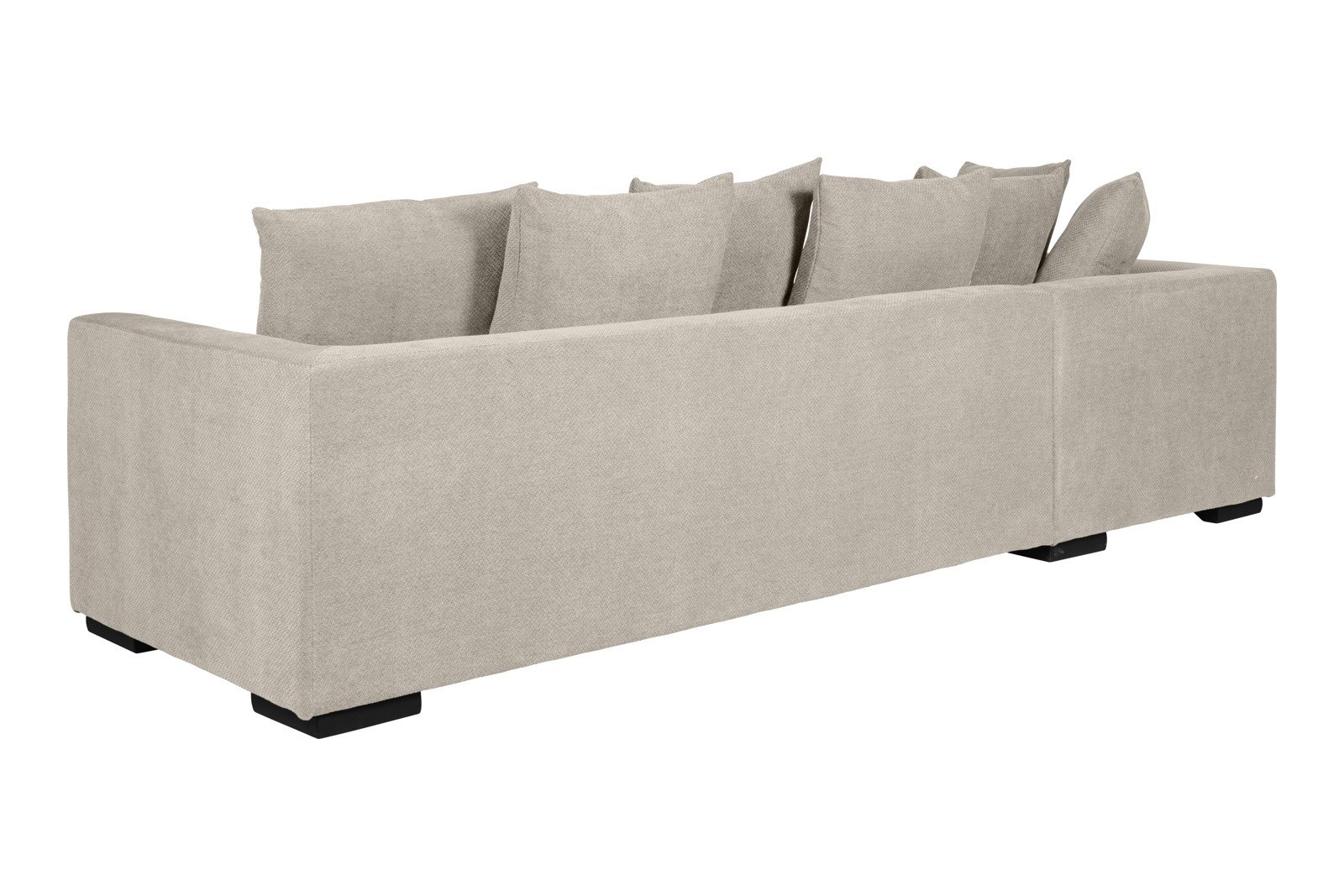 Paso Doble Day Sofa 2,5-seter og divan venstre, I tekstil Salento Linen, Valnøtt ben i tre, EU komfort. Promotion