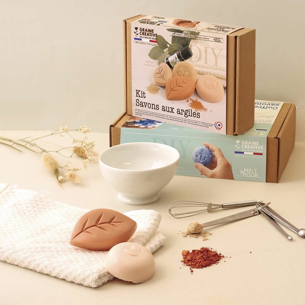 Coffret diy savons aux argiles