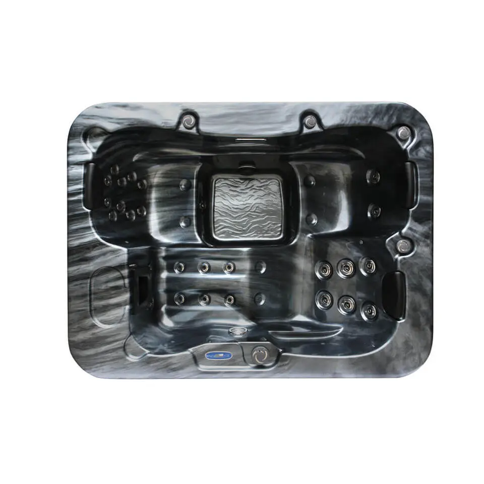 HOME DELUXE Whirlpool buiten ZWART MARBLE Puur