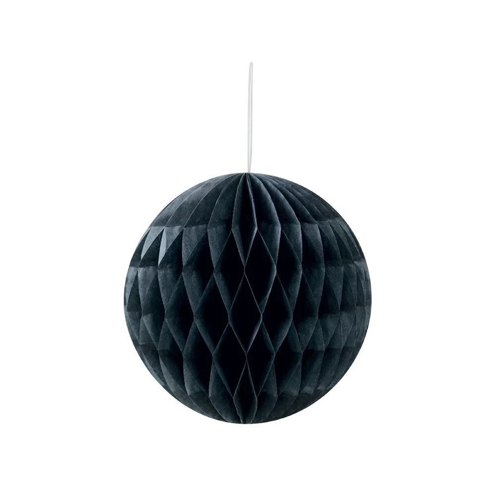 Suspension boule en papier noir