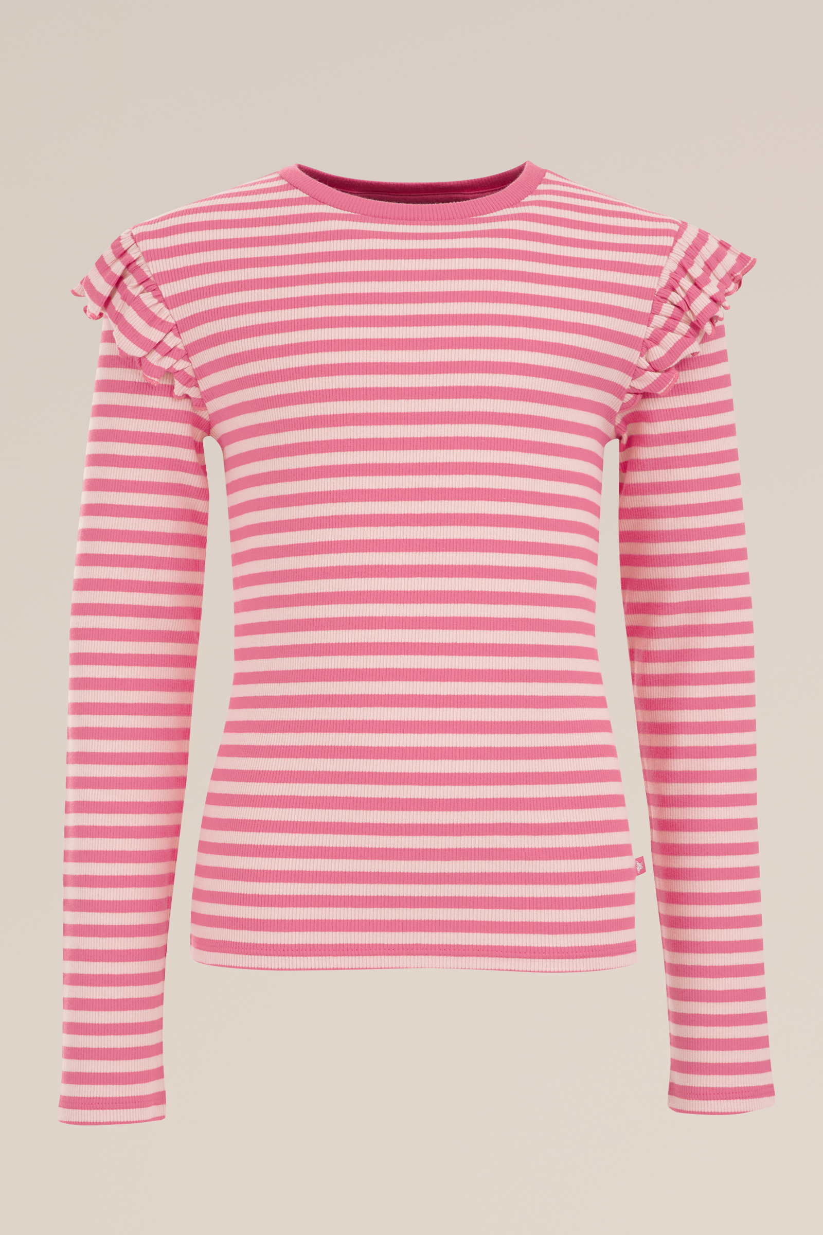 Meisjes gestreept T-shirt WE Fashion Lichtroze