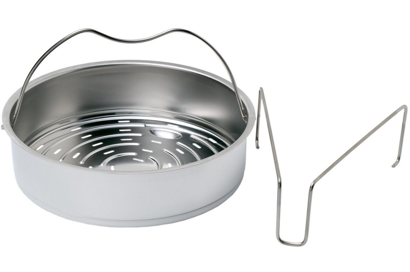 Fissler Vitavit Premium 622-412-11-070, 3-delige snelkookpanset met stoominzet, 4,5 L