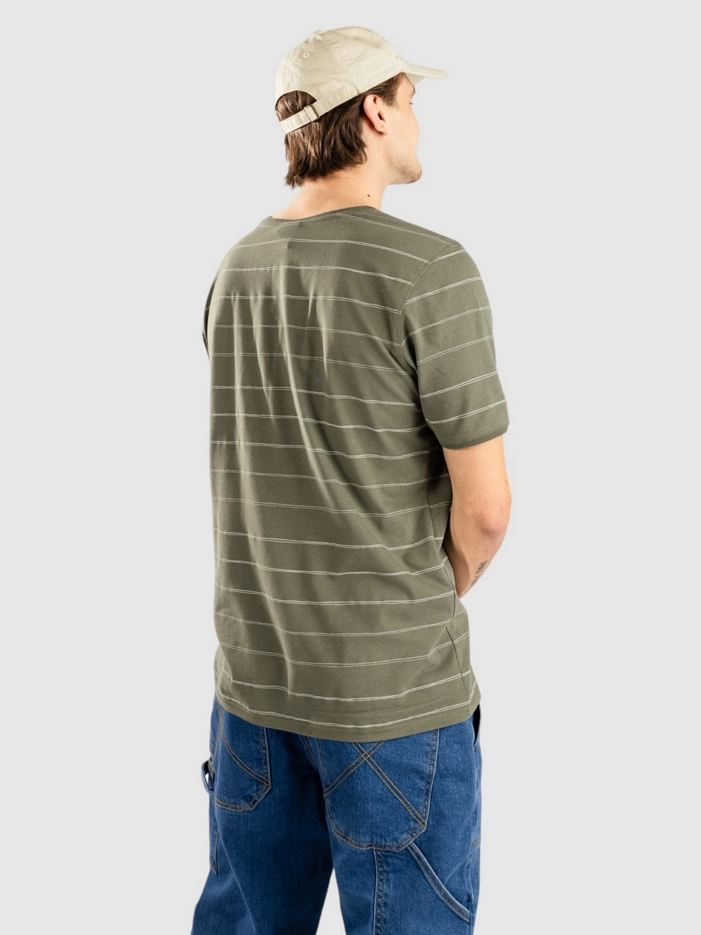 Kazane Moss T-Shirt beetle stripe