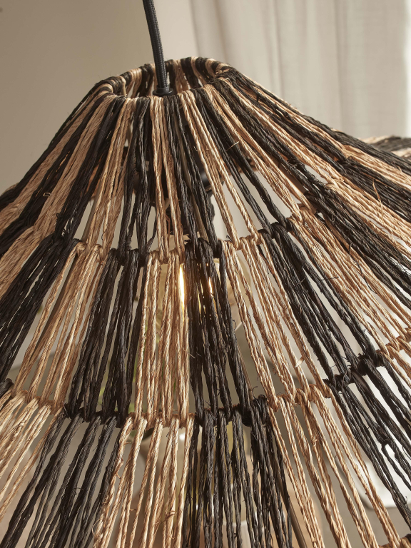 Good&Mojo Cuzco hanglamp Ø65 zwart/naturel
