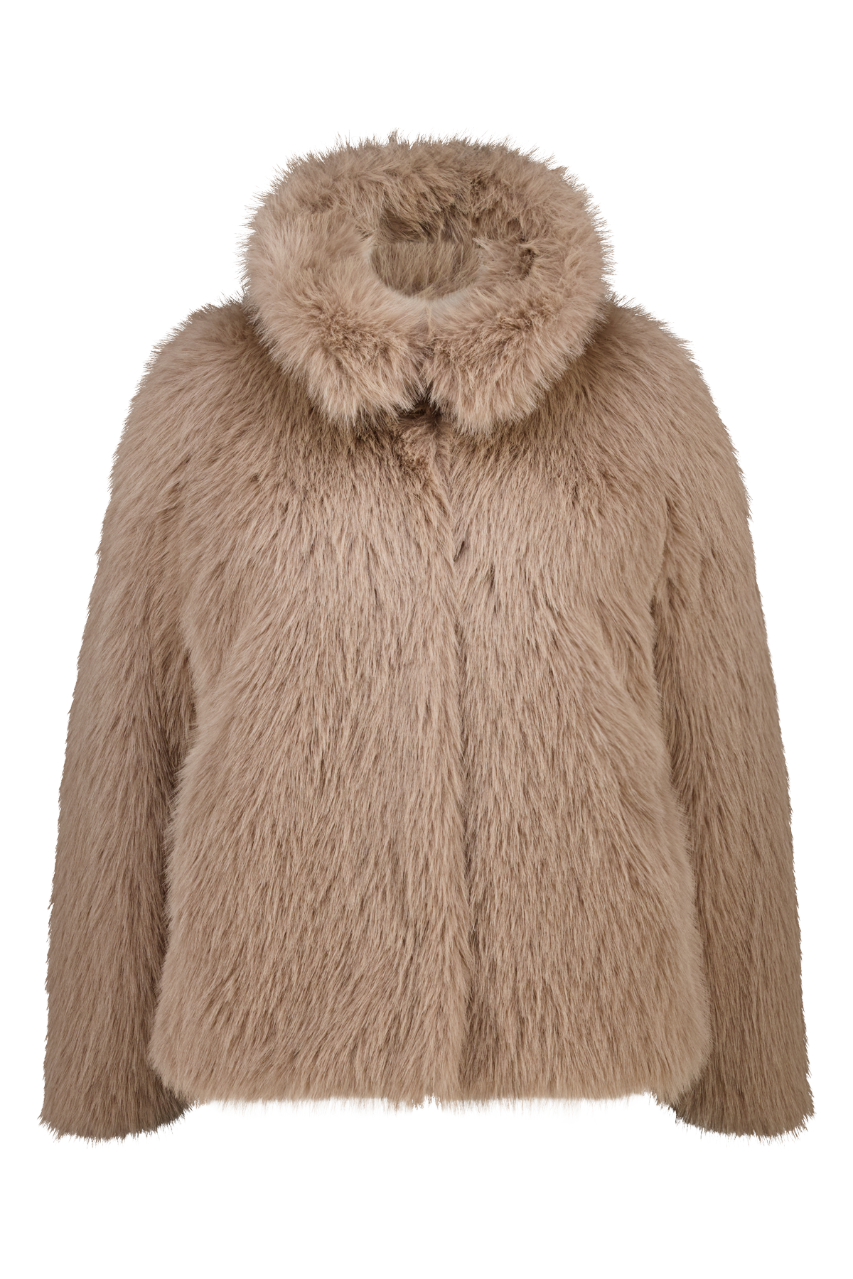 Jas van faux fur Zand