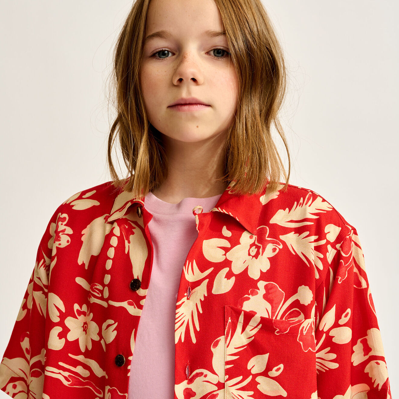 Bellerose Chemise Arno imprimée rouge
