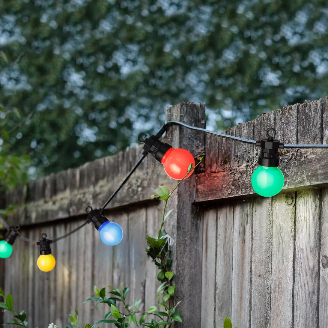 Guirlande lumineuse jardin 9,5 m 20 LED Guinguette Garden Multicolore