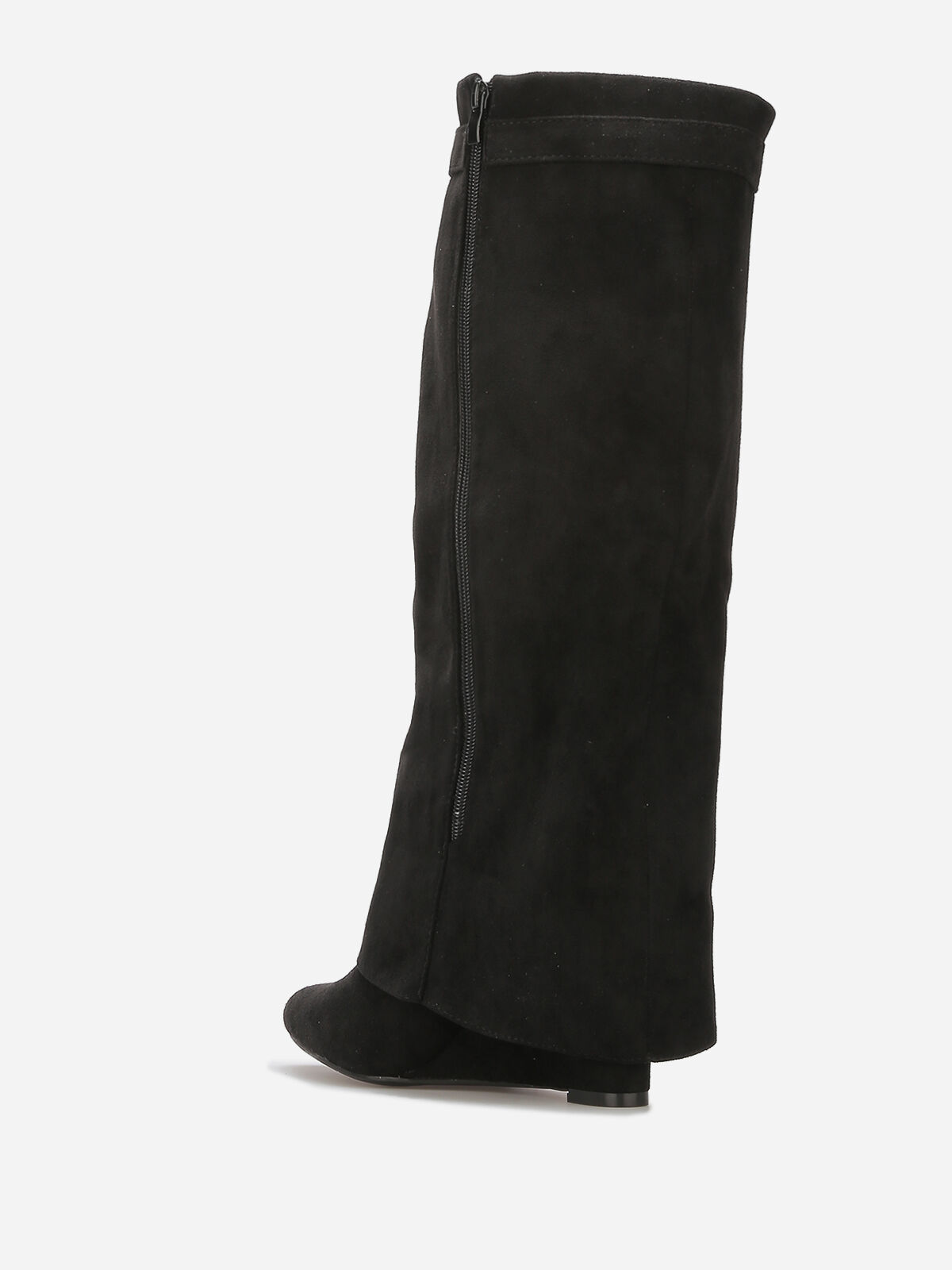 Bottes compensées à rabats- Noir