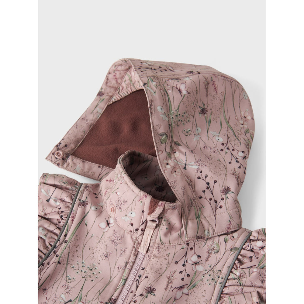 Køb Name It Pale Mauve Flower Meadow Alfa08 Softshell Dragt Flæse Fo