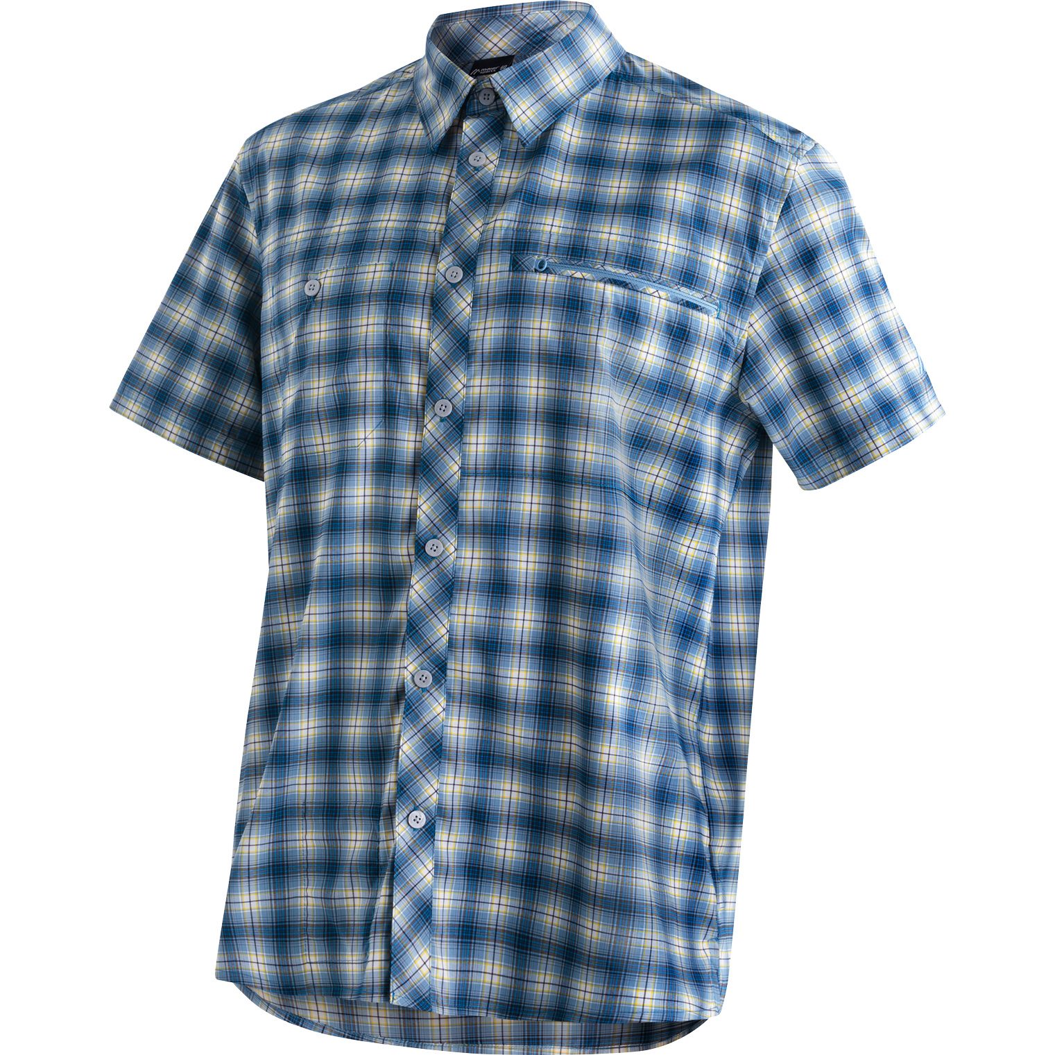 Maier Sports Kasen Hemd Herren blue check