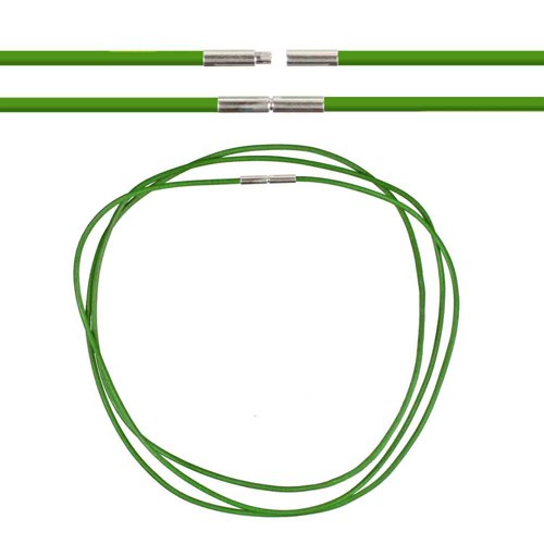 Cordon cuir 58 cm vert foncé