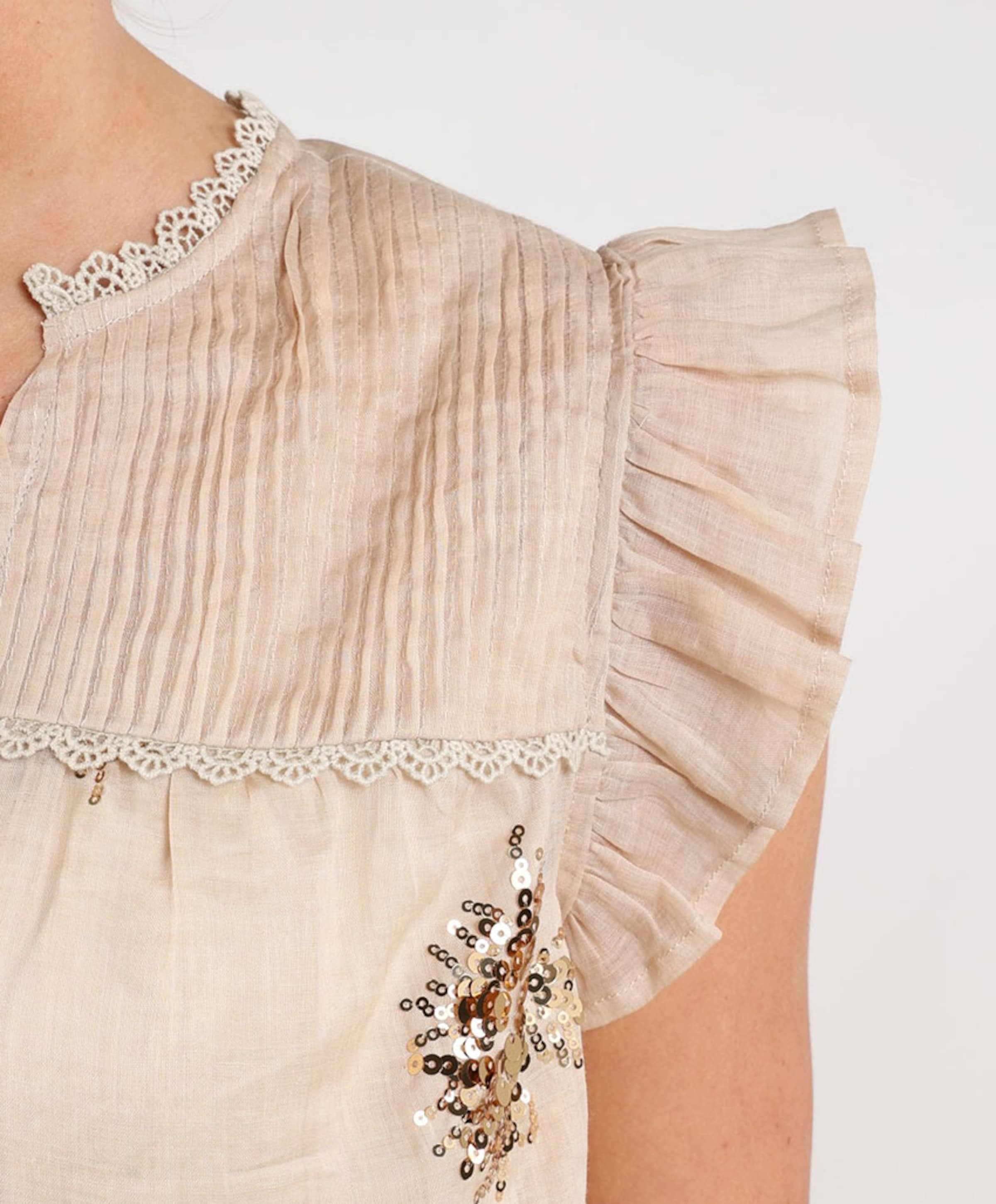 Nukus Dames top beige