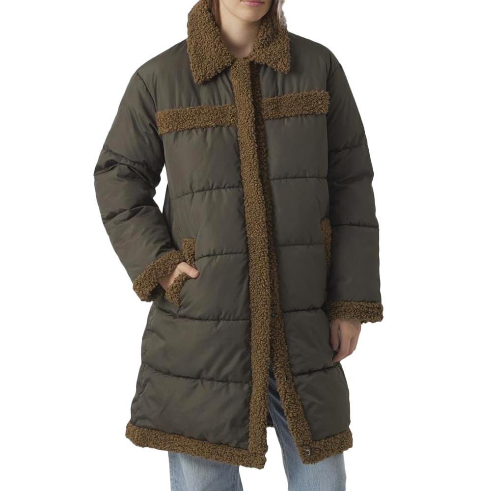 Vero Moda Doudoune Marron Femme Vero Moda Teddy Coat Boos