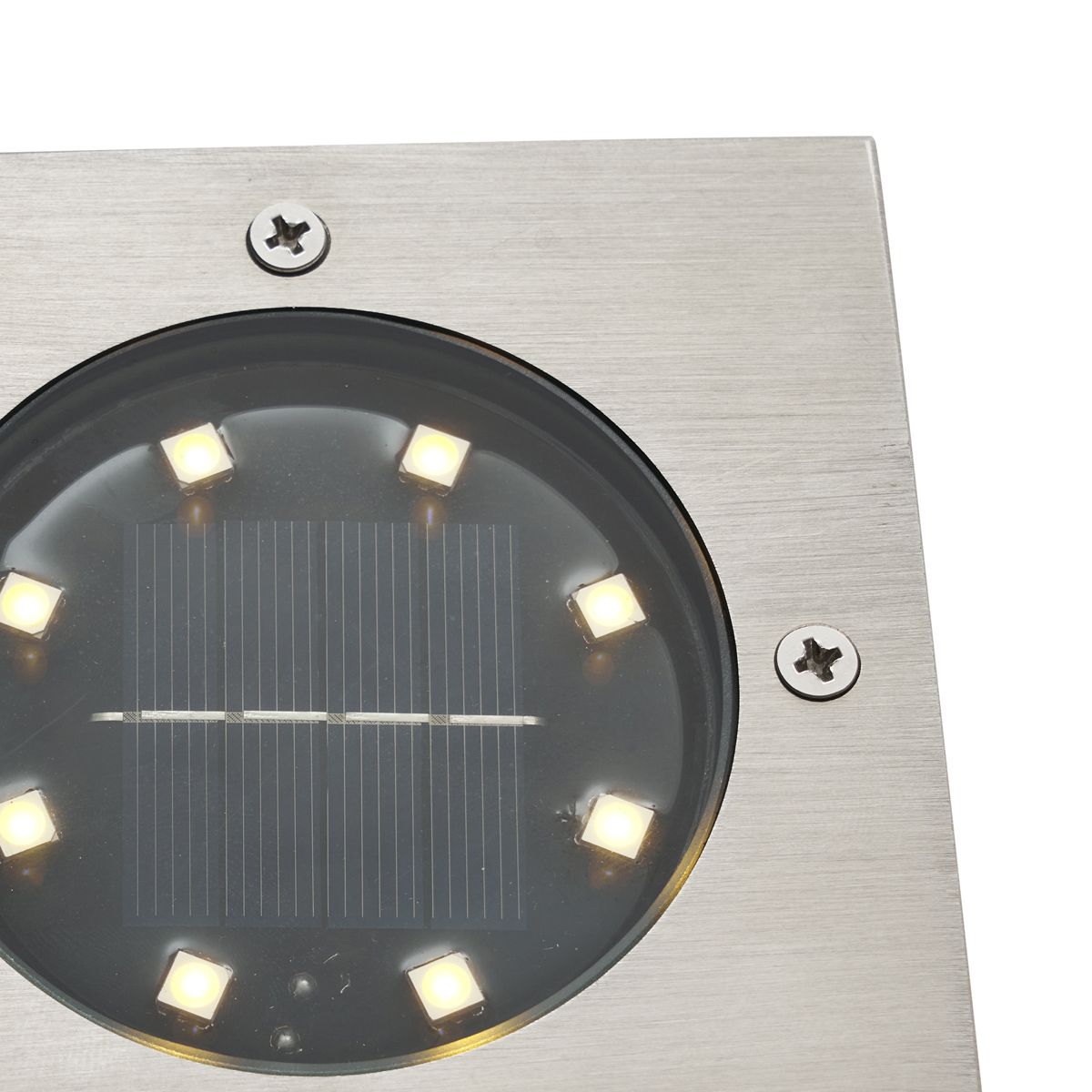 Set van 6 grondspots aluminium vierkant incl. LED IP65 solar - Terry