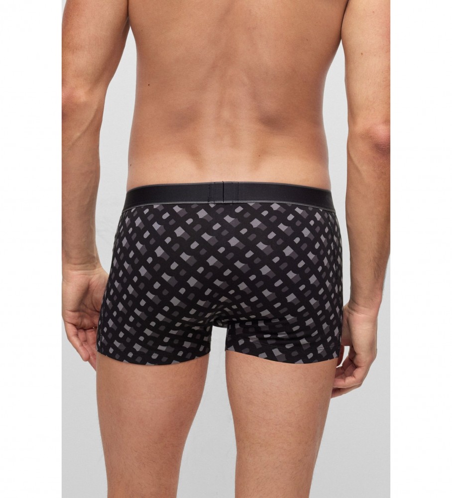 Cueca boxer preta com logo da BOSS na cintura