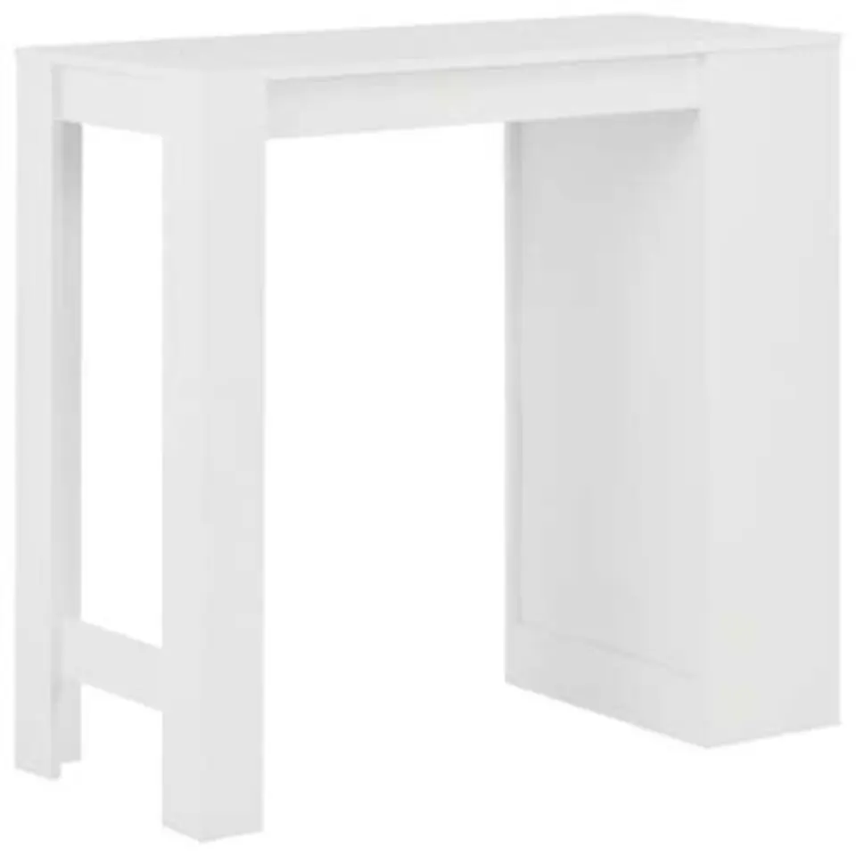 vidaXL - Bartafel - Wit - Bewerkt hout