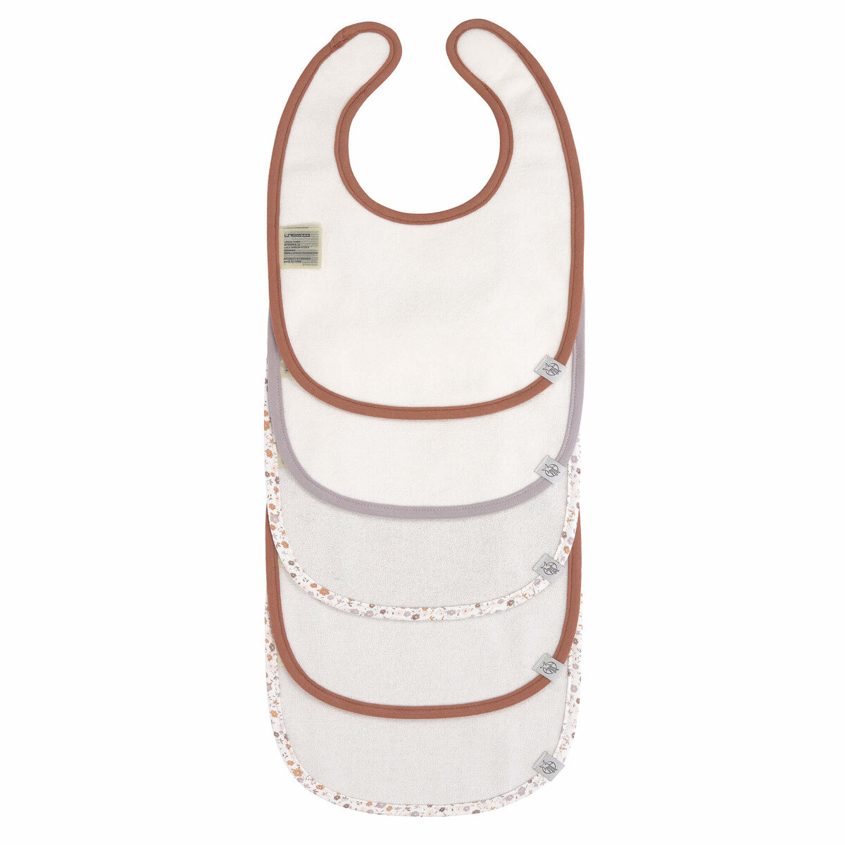 Lässig Lässig Value Pack Bib 5 pcs assorted Tiny Farmer Goose lilac