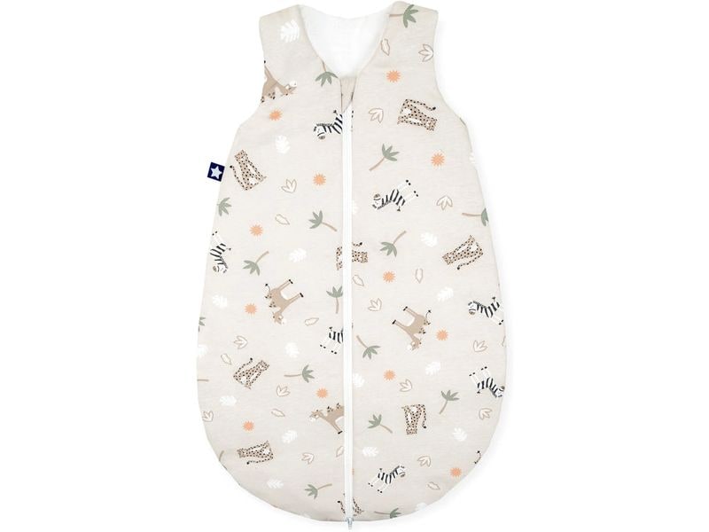 Julius Zöllner Baby-Ganzjahresschlafsack Jersey Savanne Bei Schlafsack mit Reissverschluss für einfaches An- und Ausziehen