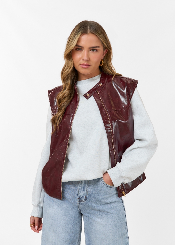 Florine gilet burgundy