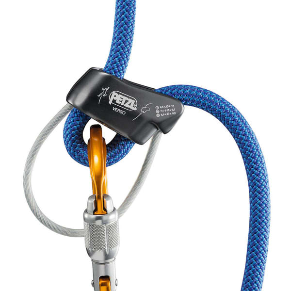 Assureur descendeur escalade PETZL VERSO GRIS