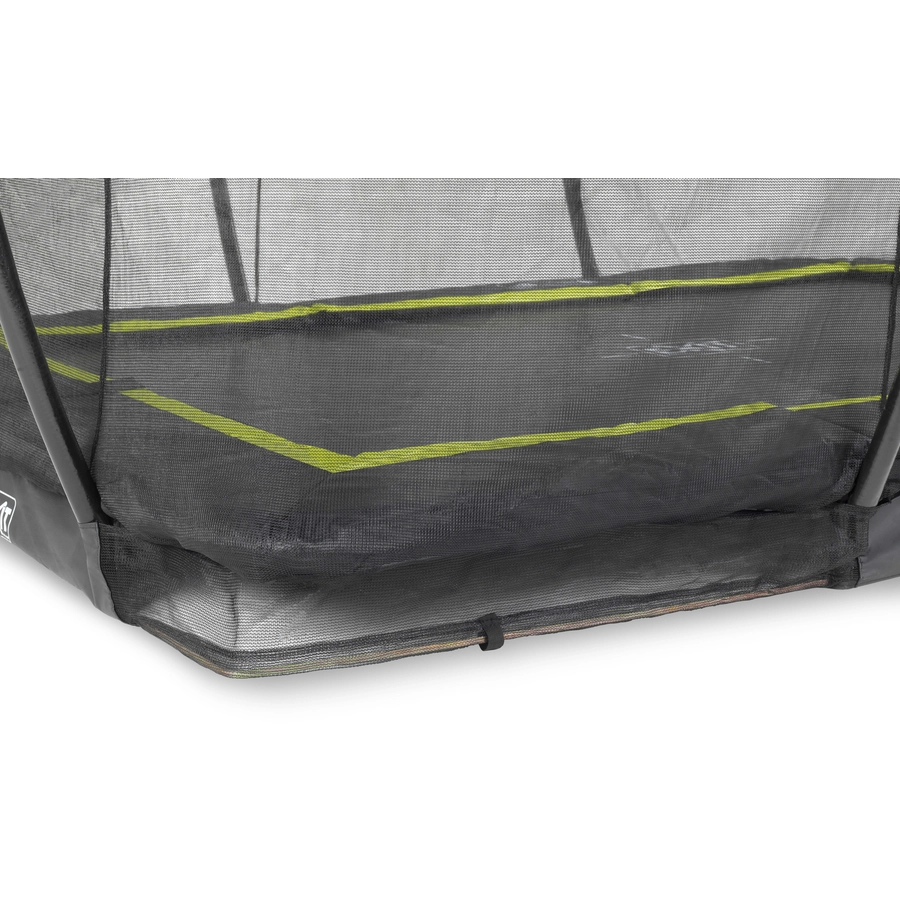 EXIT Bodentrampolin Silhouette 214 x 305 cm mit Sicherheitsnetz, schwarz