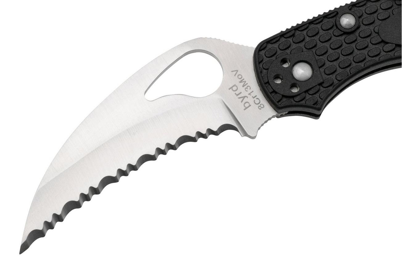 Spyderco Byrd Meadowlark Hawkbill BY22SBK serrated zakmes