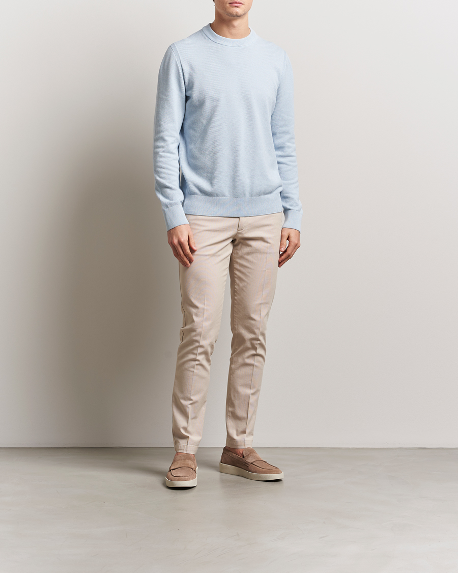BOSS BLACK Kaito Structured Cotton Pants Light Beige