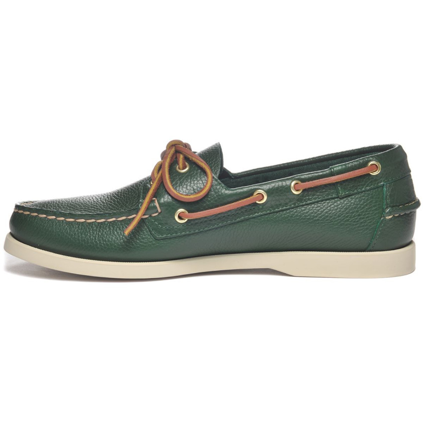 DOCKSIDES PORTLAND MARTELLATO GREEN HUNTER-Chaussures bateau pour homme en cuir Portland