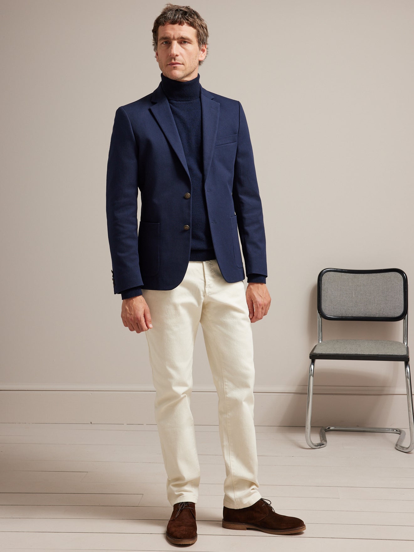 Blazer tissu natté homme