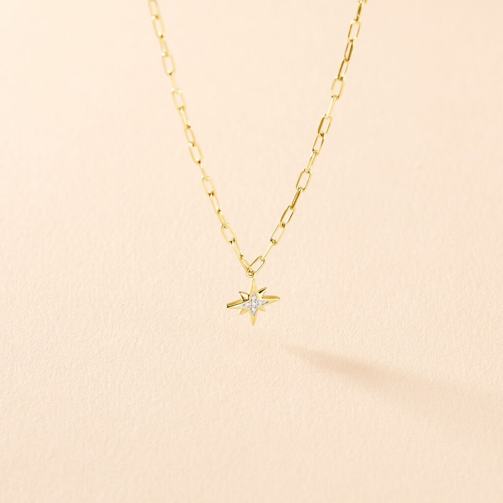 Collier Loved One Or Jaune Diamant
